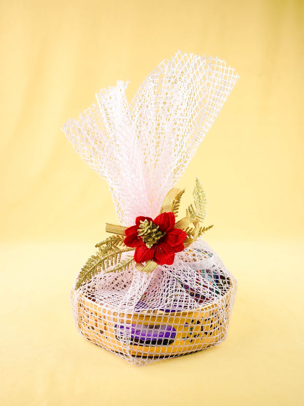 Combo: Tray with Peacock Tray, Jar, Diya with Trousse Packing - WGC0158