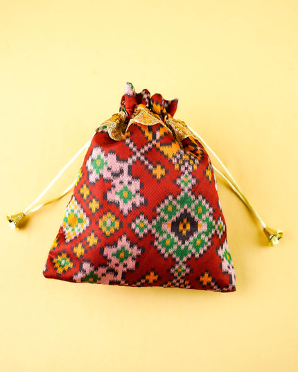 Combo: Patola String Bag with 3 Cup Kumkum Holder - WGC0159