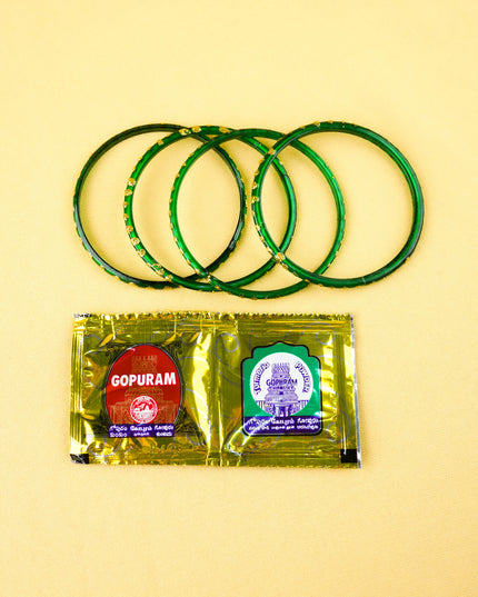 Combo: Patola String Bag with 3 Cup Kumkum Holder - WGC0159