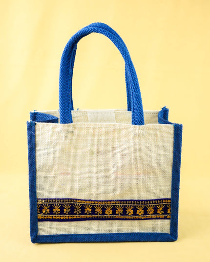 Combo: Jute Bag with Peacock Jewel Box & Bangle Manjal Kumkum - WGC0164