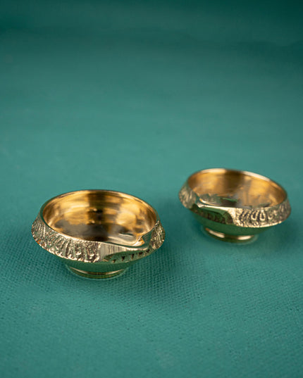 Diya Pack 10 - Brass Kubera Diya - Set of 10 - WH0033