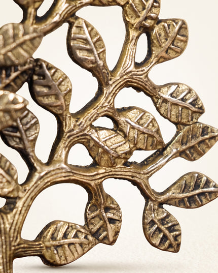 Brass Kalpavriksha Tree - Black Antique Finish - WL0055-2