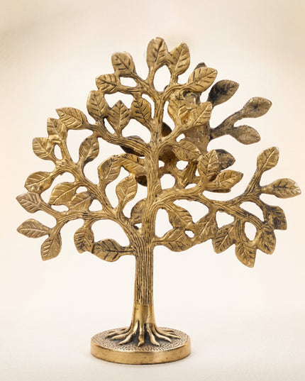 Brass Kalpavriksha Tree - Black Antique Finish - WL0055-2
