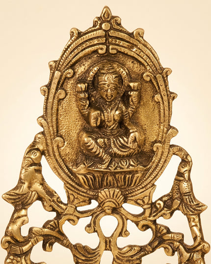 Brass Lakshmi Diya (Brown antique finish) - WL0085