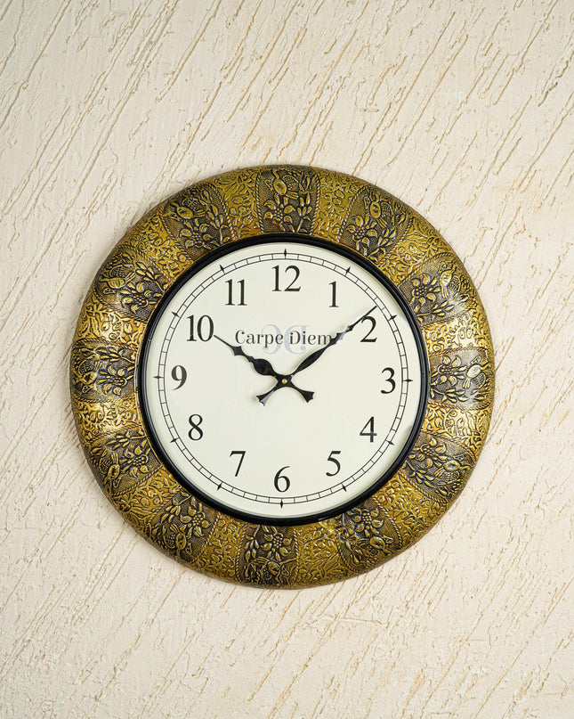 Wall clocks - Polished brass and Gold Coloured Design (18 inch) - WL0173
