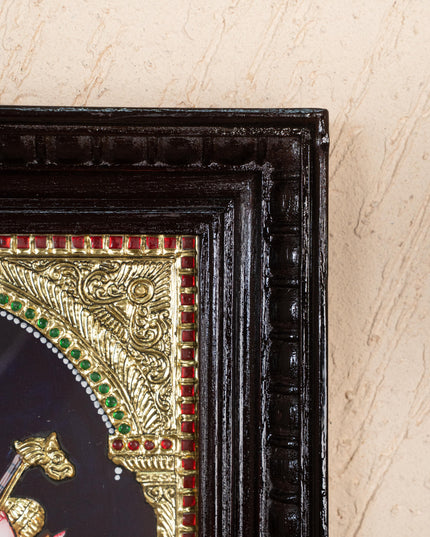 Tanjore Painting - Saraswathi - Flat (Gold Foil) - 15x12 inch - WL0461