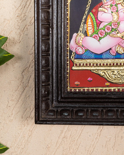 Tanjore Painting - Jhoola Krishna - Flat (Gold Foil) - 10x8 inch - WL0485