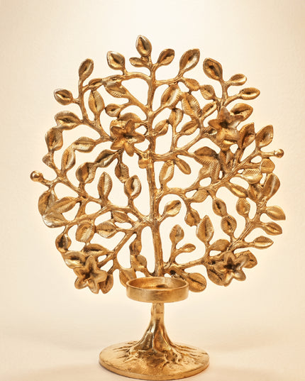 Brass Kalpavriksha with T-Light Holder - WL0587
