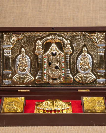Paduka Prayer Box (Large) - Tirupathi Balaji Padmavathi Thayar - WL0601-6