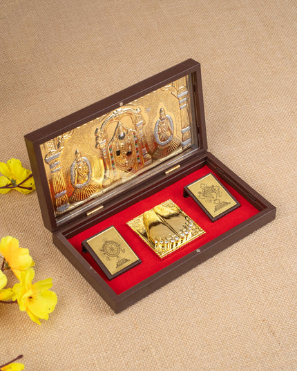 Paduka Prayer Box (Large) - Tirupathi Balaji Padmavathi Thayar - WL0601-6