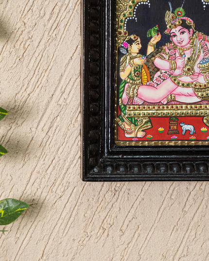 Tanjore Painting - Vithoba Krishna - Flat (Gold Foil) - 8x6 inch  - WL0939
