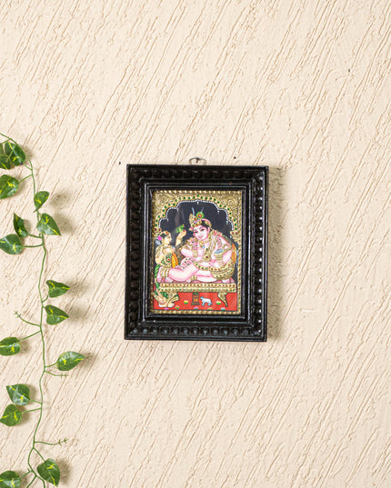 Tanjore Painting - Vithoba Krishna - Flat (Gold Foil) - 8x6 inch  - WL0939