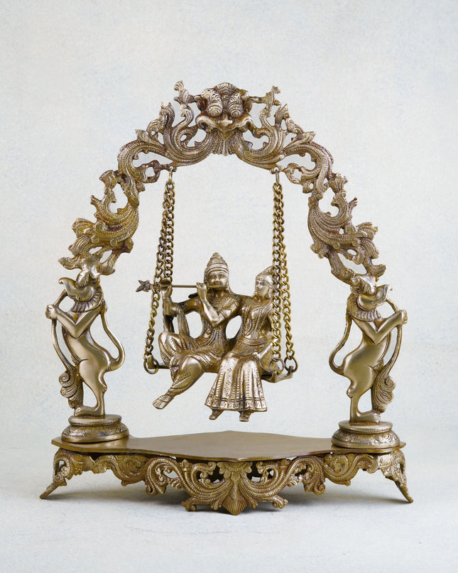 Brass Radha Krishna in Swing - WL1053