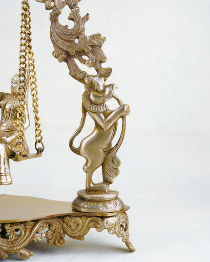 Brass Radha Krishna in Swing - WL1053