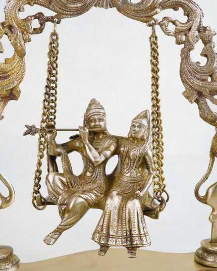 Brass Radha Krishna in Swing - WL1053