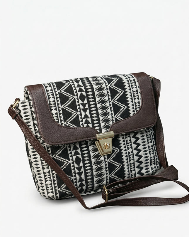 Printed Jacquard Sling Bag (Assorted) - WL1057