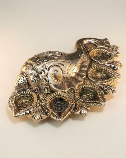 Brass Shank Shaped Diya - WL1203
