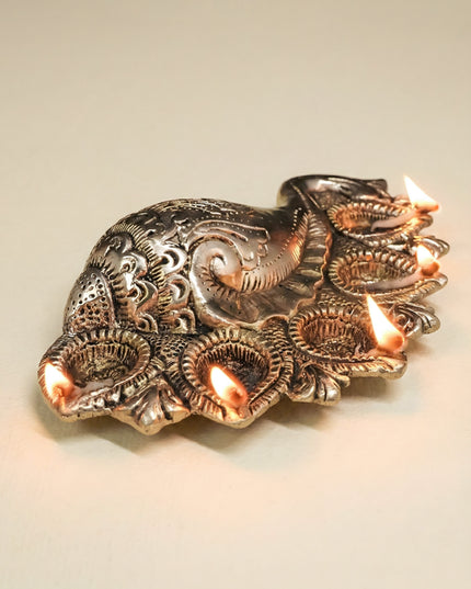 Brass Shank Shaped Diya - WL1203