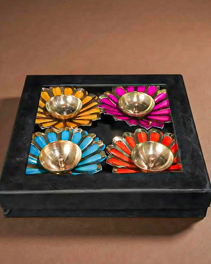 Brass Flower Shaped Diya - WL1475
