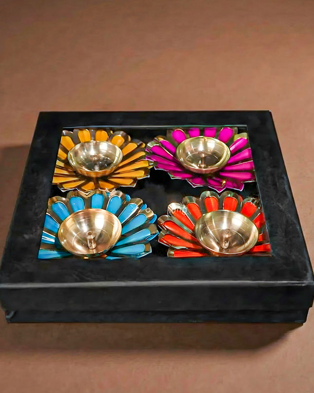 Brass Flower Shaped Diya - WL1475