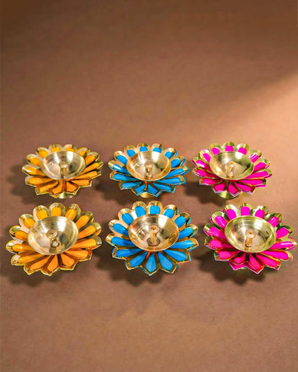 Brass Flower Shaped Diya - WL1476
