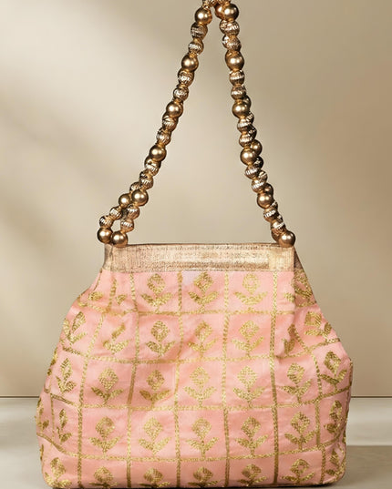 Mixed Colour Potli Bag with Golden Embroidery - WL1524