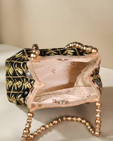 Mixed Colour Potli Bag with Golden Embroidery - WL1524