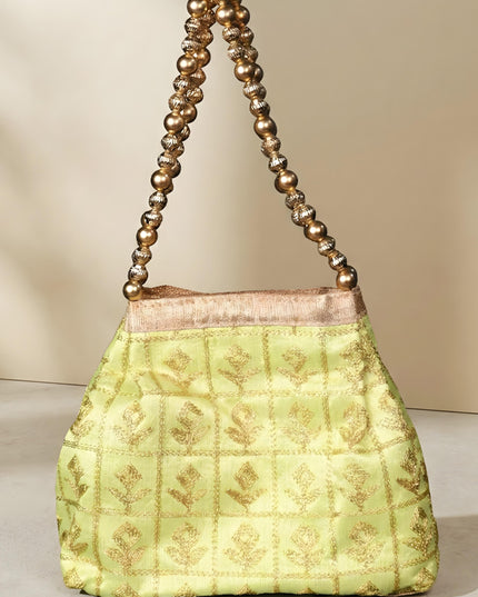 Mixed Colour Potli Bag with Golden Embroidery - WL1524