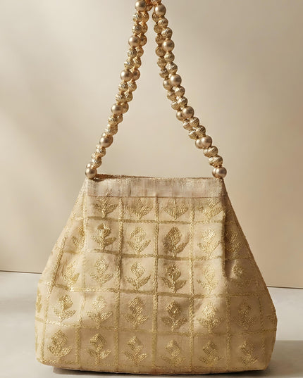 Mixed Colour Potli Bag with Golden Embroidery - WL1524