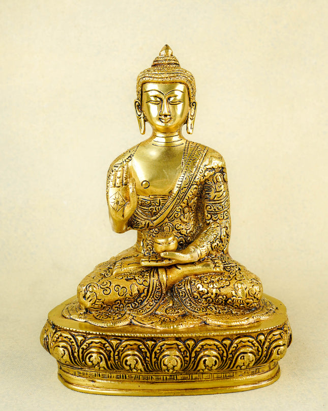 Brass Buddha Blessing Idol - WL1573