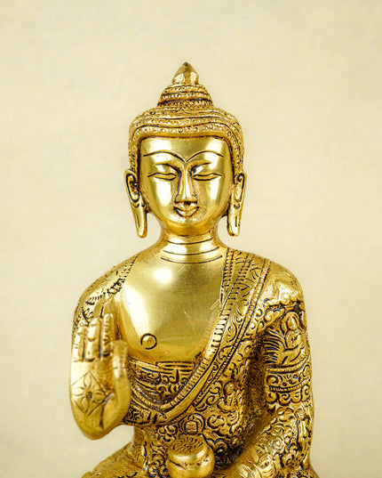 Brass Buddha Blessing Idol - WL1573