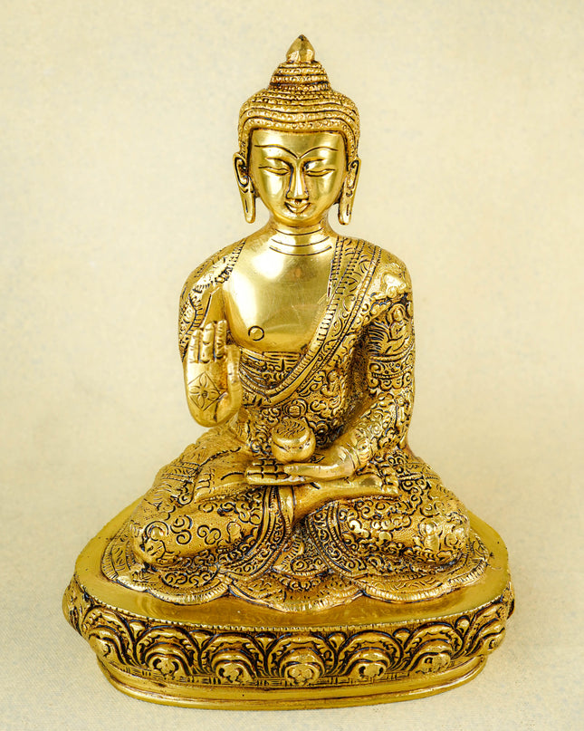 Brass Buddha Blessing Idol - WL1573