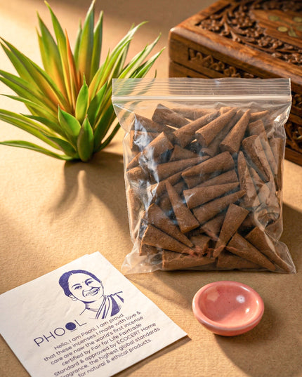 Organic Aromatic Incense Cones - WL1656