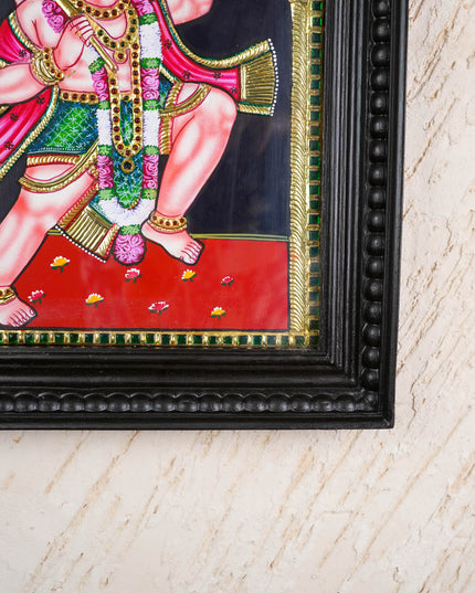 Tanjore Painting - Hanuman - Flat (Gold Foil) - 15x12 inch - WL1675