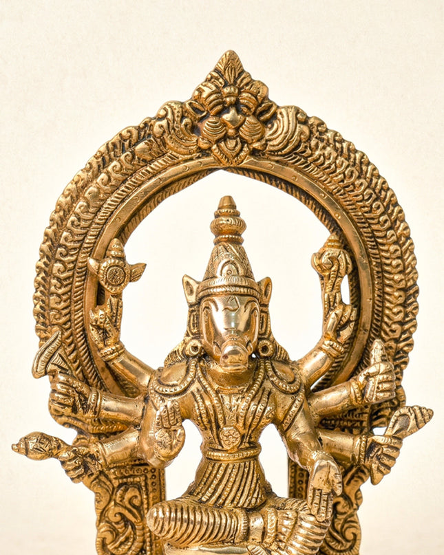 Brass Varahi Devi Diya - WL1689