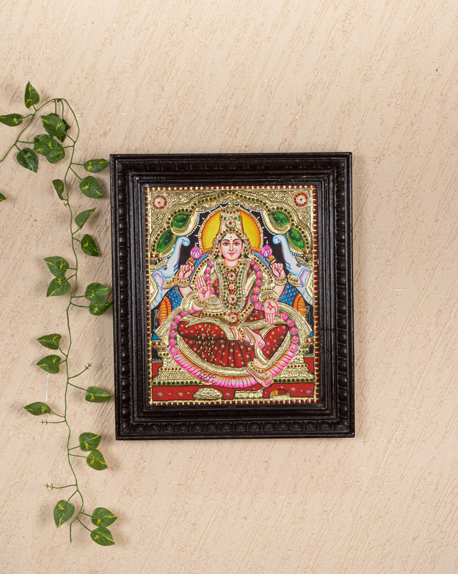 Tanjore Painting - Gajalakshmi - Semi Embossed - 15x12 inch - WL1732