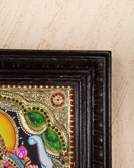 Tanjore Painting - Gajalakshmi - Semi Embossed - 15x12 inch - WL1732