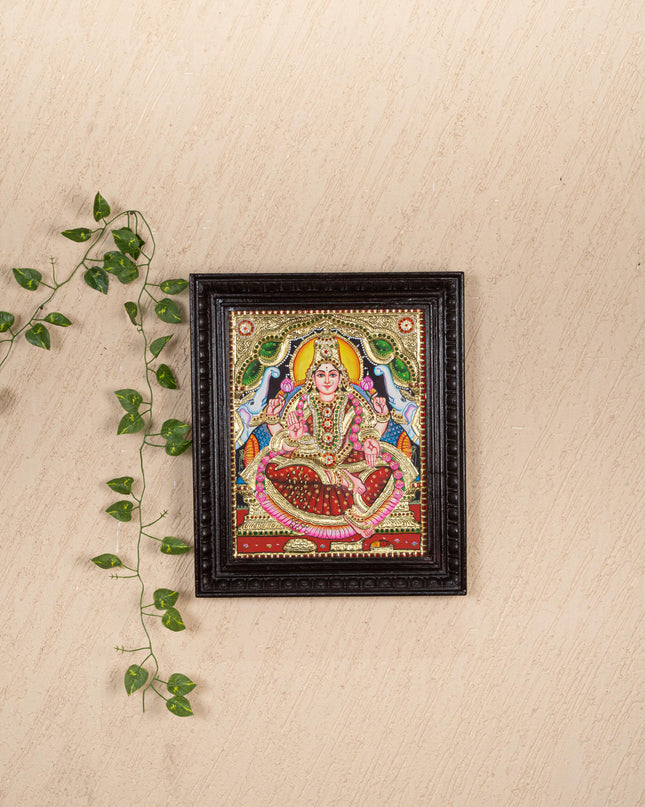Tanjore Painting - Gajalakshmi - Semi Embossed - 15x12 inch - WL1732