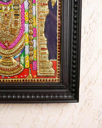 Tanjore Painting - Tirupathi Balaji - Semi Embossed - 18x15 inch - WL1734