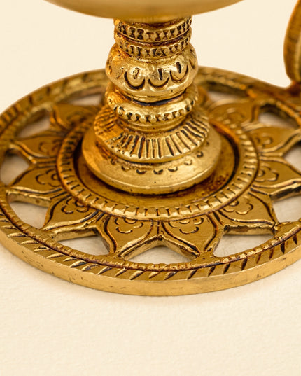 Brass Diya With Handle - WL1810