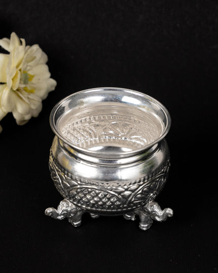 German Silver Elephant Leg Bowl - WL1895