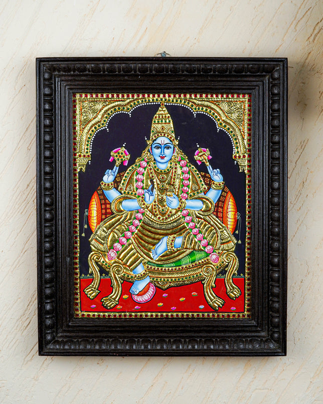 Tanjore Painting - Dhanwantari - Flat (Gold Foil) - 15x12 inch - WL1939