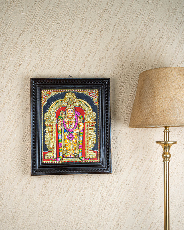 Tanjore Painting - Murugan - Semi Embossed - 15x12 inch - WL1941