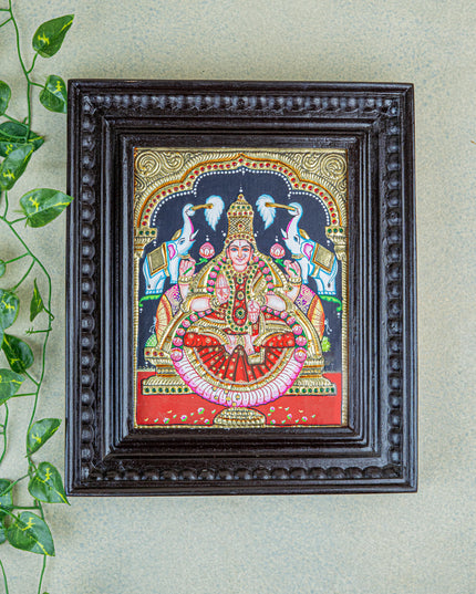 Tanjore Painting - Gajalakshmi - Flat (Gold Foil) - 10x8 inch - WL2054