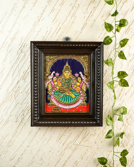 Tanjore Painting - Gajalakshmi - Flat (Gold Foil) - 10x8 inch - WL2054