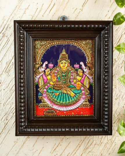 Tanjore Painting - Gajalakshmi - Flat (Gold Foil) - 10x8 inch - WL2054