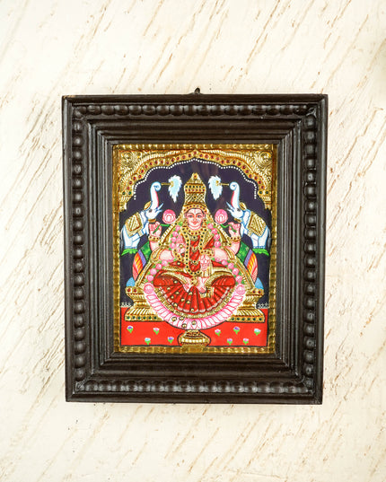 Tanjore Painting - Gajalakshmi - Flat (Gold Foil) - 10x8 inch - WL2054
