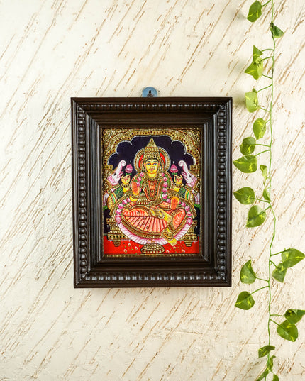 Tanjore Painting - Gajalakshmi - Flat (Gold Foil) - 10x8 inch - WL2054