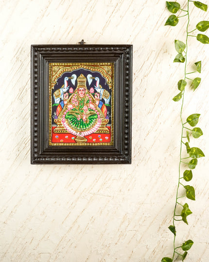 Tanjore Painting - Gajalakshmi - Flat (Gold Foil) - 10x8 inch - WL2054