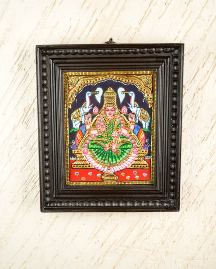 Tanjore Painting - Gajalakshmi - Flat (Gold Foil) - 10x8 inch - WL2054